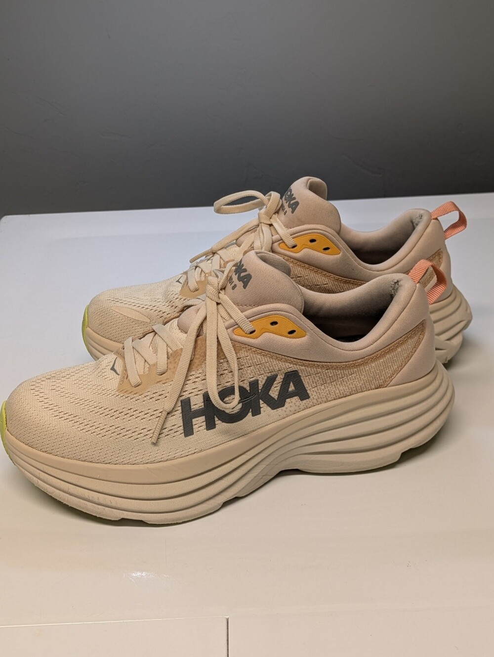 HOKA Bondi 8 Cream Vanilla Women's Sneakers Size 9.5